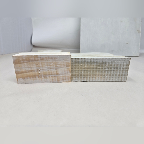 Beach Trio Faux Wood Distressed Sea Shell Sea Horse Ocean Saying White & Blue - Picture 10 of 13